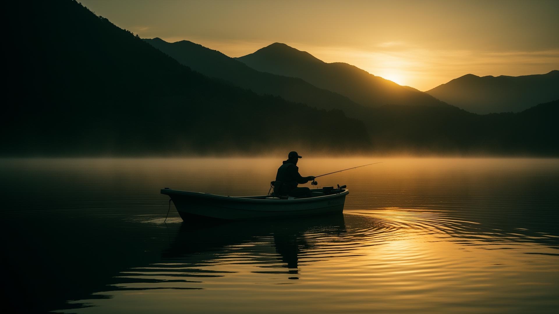 Pescador ao amanhecer